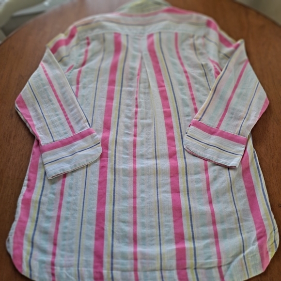 VINEYARD VINES Boca Grande Multi Stripe Lucaya Relaxed Tunic Size Medium - Picture 4 of 9